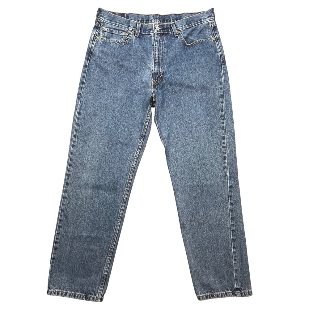 Levi 550 Blue Relaxed Fit Denim Jeans Mens 36x32